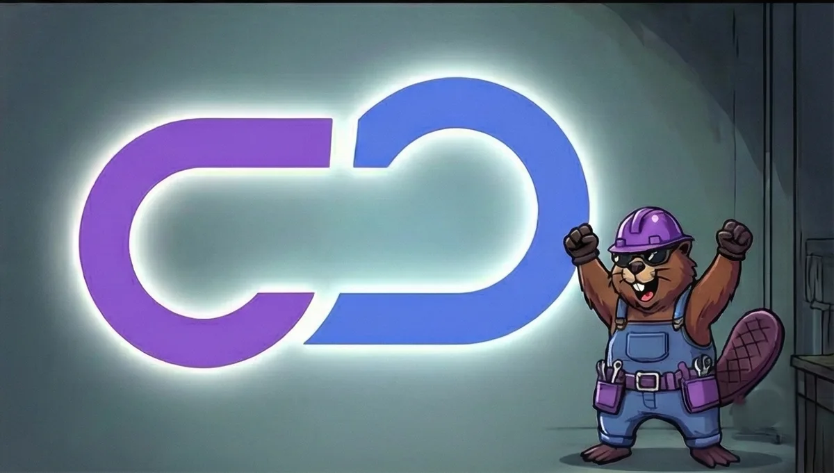 The logo restored and glowing, and the beaver celebrating