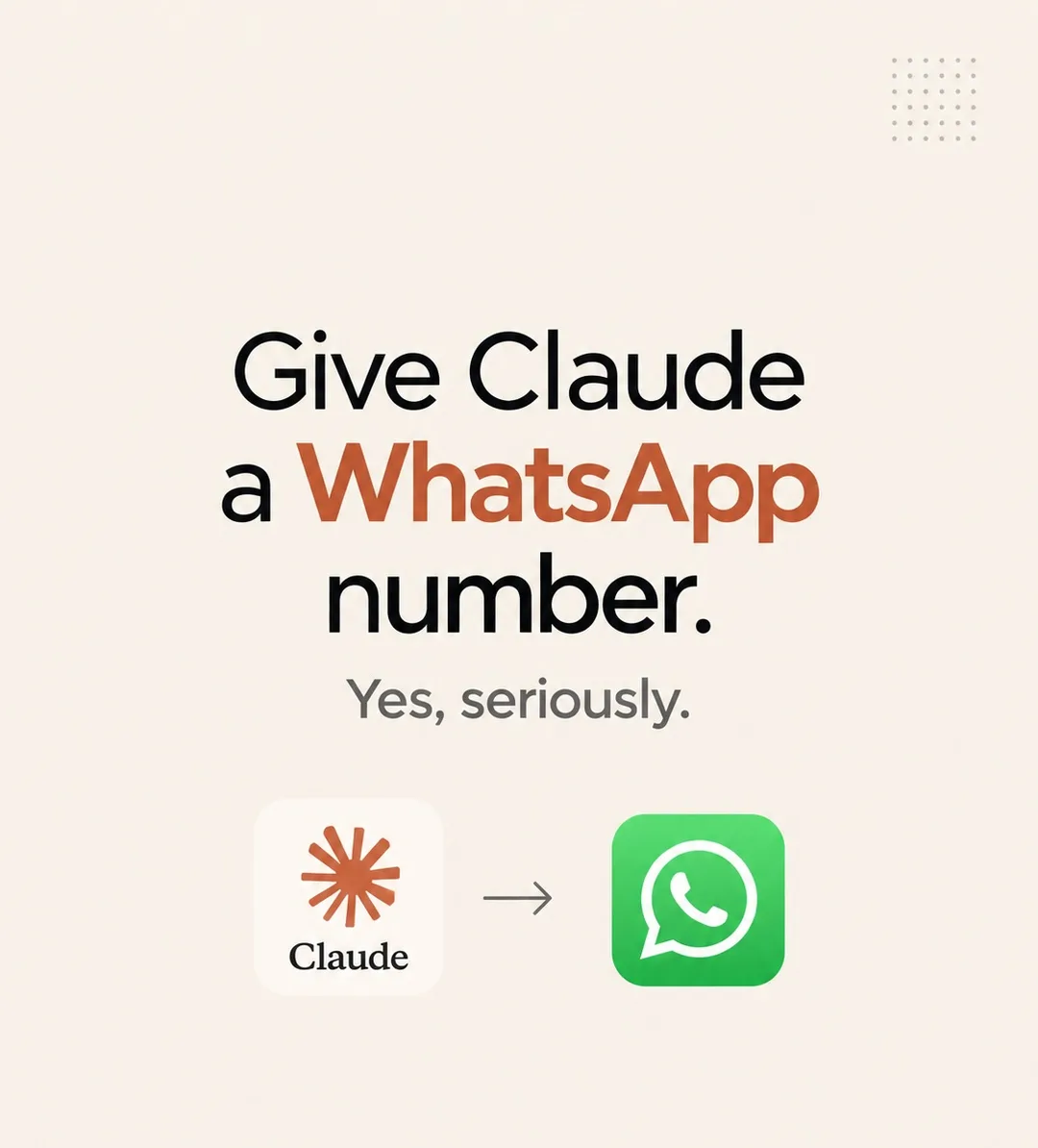 Give Claude a WhatsApp number
