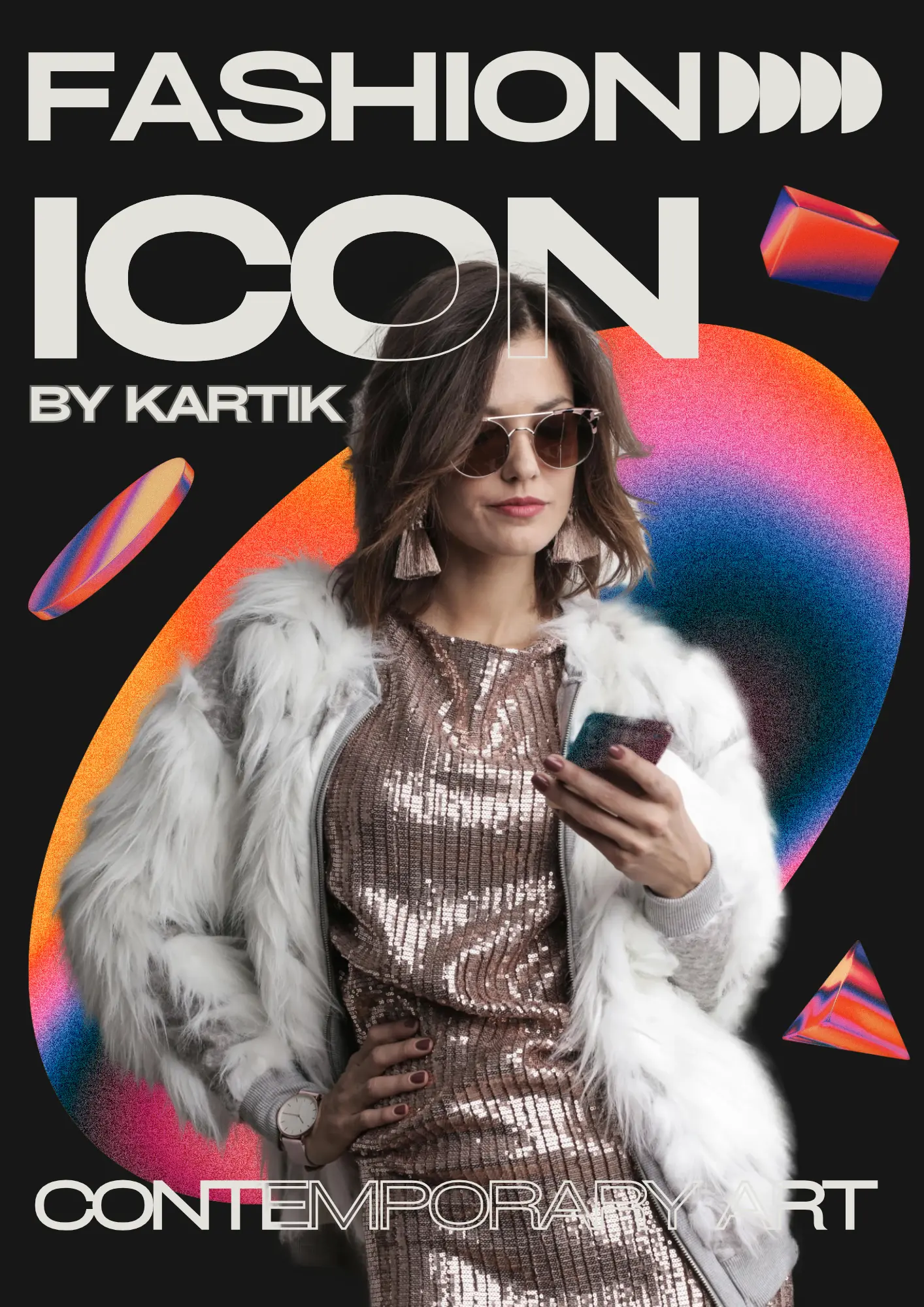 "Fashion Icon" poster design by Kartik Saxena