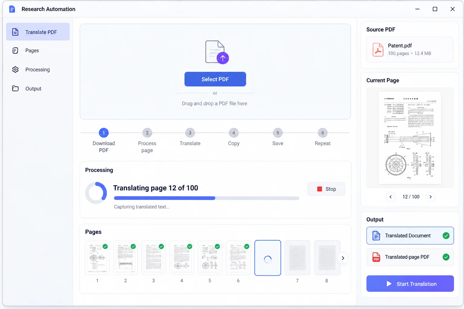 PDF Translator Bot - Research Automation